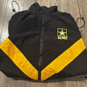 Army Black and Yellow Men's Jacket size medium long vintage unisex